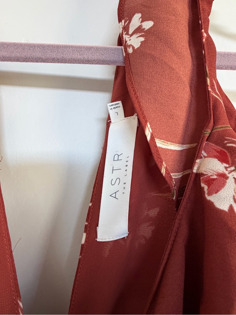 Astr Rust-Red Textured Blouse - Picture 4 of 5